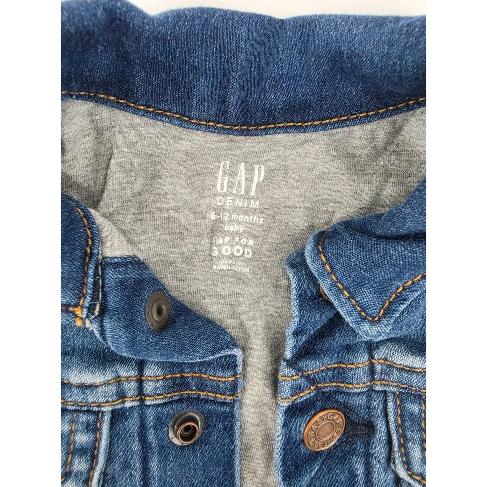Baby Girl Denim Lot Gap Jacket Jeans OshKosh Overall Dress 4 Pieces 6-12 Months